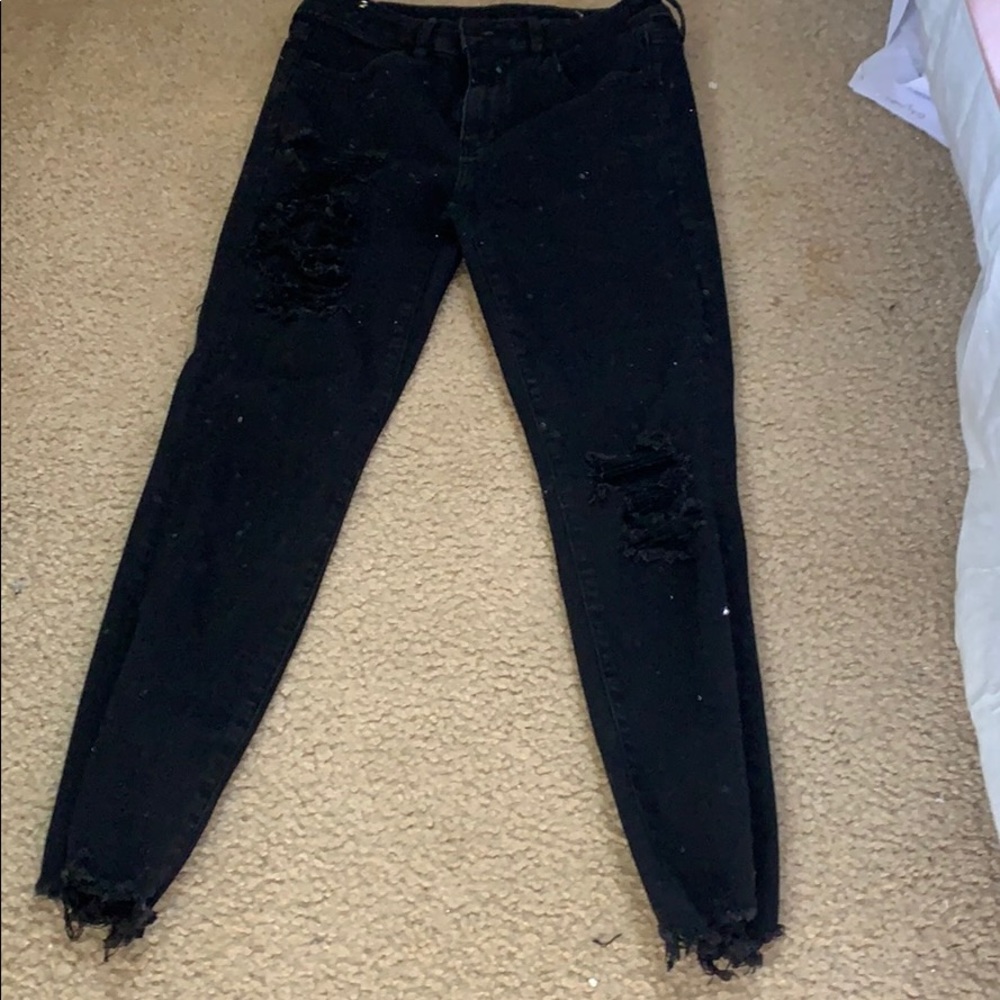Black high rise jeggings